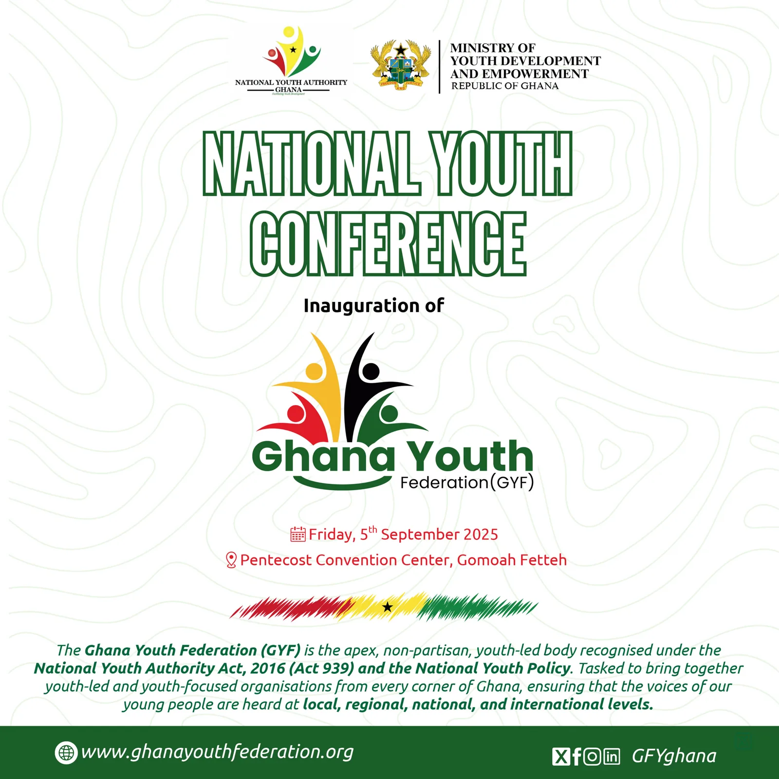 Inauguration of Ghana Youth Federation at the National Youth Conference 2025